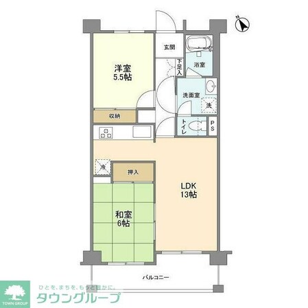 コスモリード世田谷砧の物件間取画像